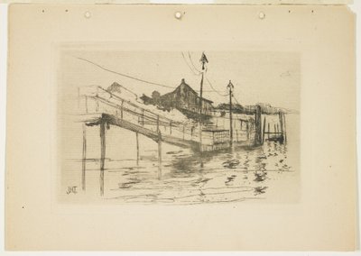 The Old Toll House at Bridgeport (mały talerz), 1888-1889 autorstwa John Henry Twachtman