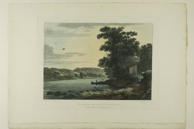 Widok nad wodospady Schuylkill, płyta trzecia z pierwszej liczby Malowniczych widoków amerykańskiej scenerii autorstwa John Hill