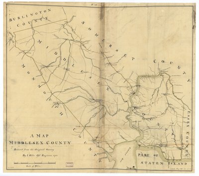 Mapa hrabstwa Middlesex. LOC gm72003603 autorstwa John Hills