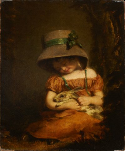 Dziewczyna z królikiem autorstwa John Hoppner