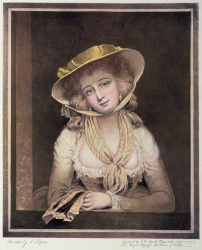Portret Sophii Western, grawerowany przez J.R. Smitha, 18th autorstwa John Hoppner