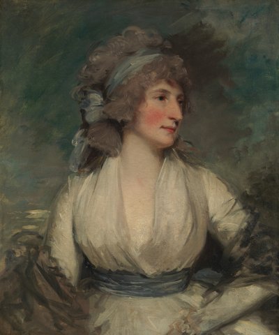 Portret kobiety, rewers, obecnie pokryty płótnem podścielającym Studium głowy dziecka, lata 1790. autorstwa John Hoppner