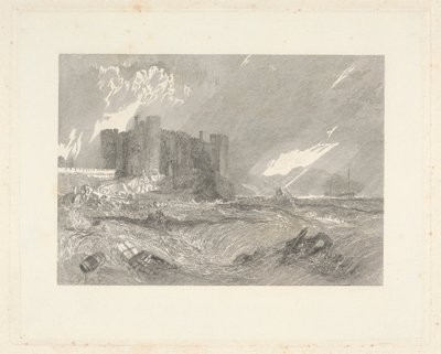 Zamek Laugharne, Carmarthenshire autorstwa John Horsburgh