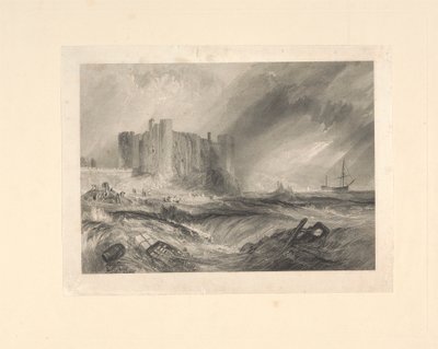 Zamek Laugharne, Carmarthenshire autorstwa John Horsburgh