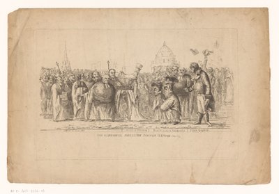 Catharina Paulowna van Rusland w Oksfordzie, 1814 Procesja Oldenburga przez Oksford. maj 1814 (tytuł na obiekcie) autorstwa John Hughes