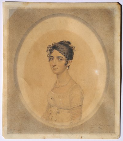 Portret panny Mary Tadman, 1809. autorstwa John I. smart