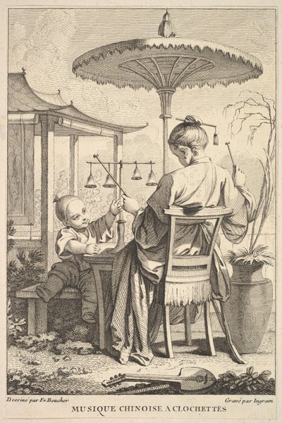 Chińska muzyka dzwonkowa, 1741-63. autorstwa John Ingram