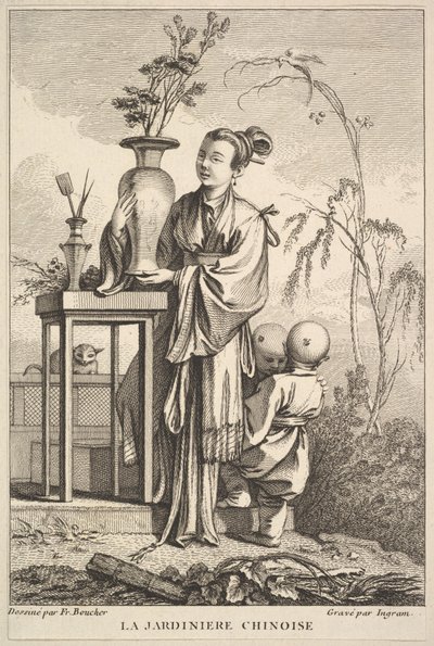 Chiński ogrodnik, 1741-63. autorstwa John Ingram