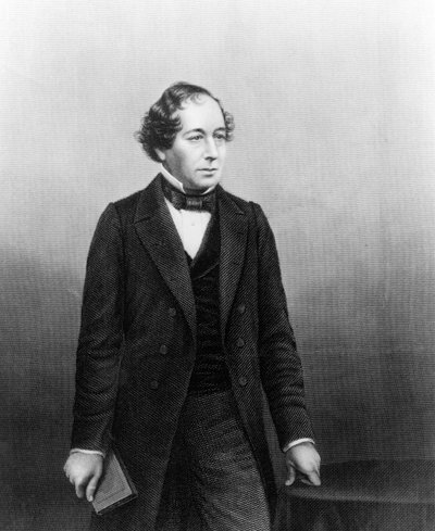 Benjamin Disraeli, grawerowane przez D.J.Pounda z fotografii autorstwa John Jabez Edwin Paisley Mayall