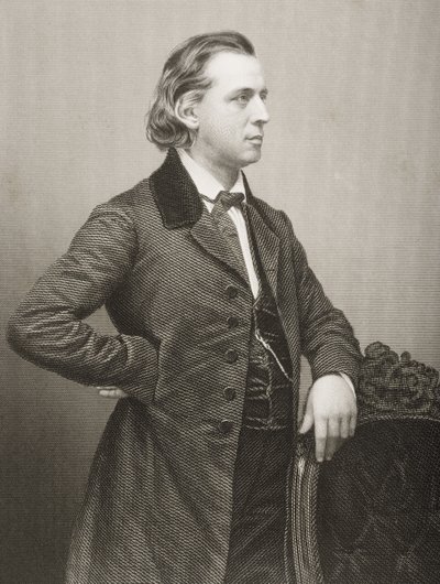 Henry Ward Beecher (1813-1887) rytowany przez D.J. Pound z fotografii, z „The Drawing-Room of Eminent Personages, Volume 2”, wydanej w Londynie, 1860 autorstwa John Jabez Edwin Paisley Mayall