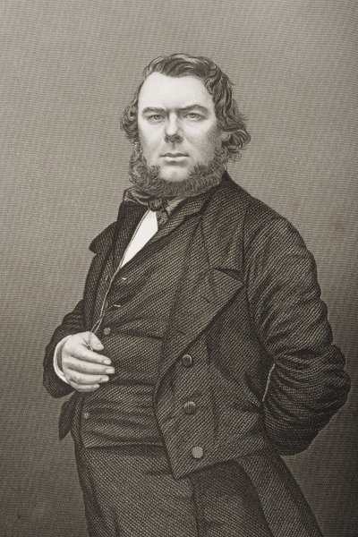 Hugh Stowell Brown (1823-86) grawerowane przez D.J. Pound z fotografii, z „The Drawing-Room of Eminent Personages, Volume 2”, wydanej w Londynie, 1860 autorstwa John Jabez Edwin Paisley Mayall