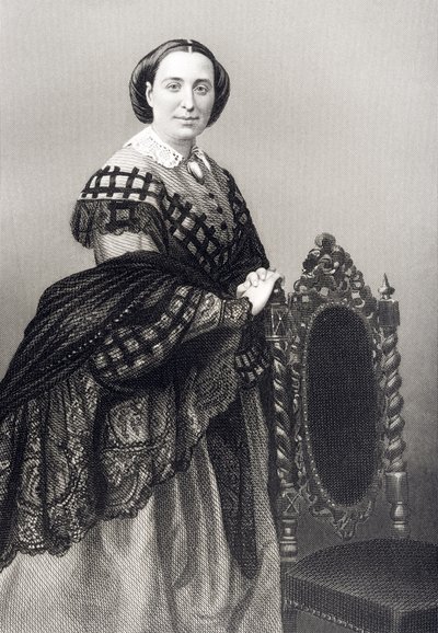Madame Rosino Penco (1823-94) grawerowane przez D.J. Pound z fotografii, z „The Drawing-Room of Eminent Personages, Volume 2”, wydanej w Londynie, 1860 autorstwa John Jabez Edwin Paisley Mayall