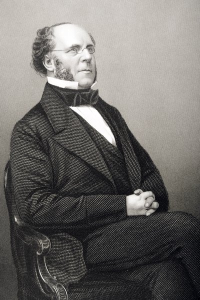 Matthew Talbot Baines (1799-1860) grawerowane przez D.J. Pound z fotografii, z „The Drawing-Room of Eminent Personages, Volume 2”, wydanej w Londynie, 1860 autorstwa John Jabez Edwin Paisley Mayall