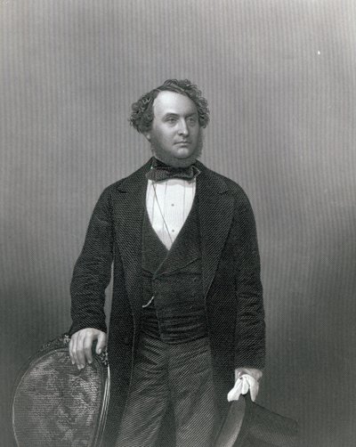 Michael Costa, z „Salon wybitnych osobistości”, rycina D.J. Funt autorstwa John Jabez Edwin Paisley Mayall