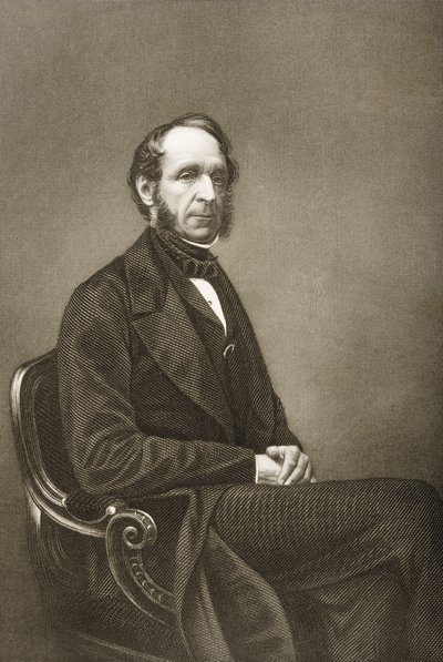 Robert Grosvenor (1801-93) grawerowany przez D.J. Pound z fotografii, z „The Drawing-Room of Eminent Personages, Volume 2”, wydanej w Londynie, 1860 autorstwa John Jabez Edwin Paisley Mayall