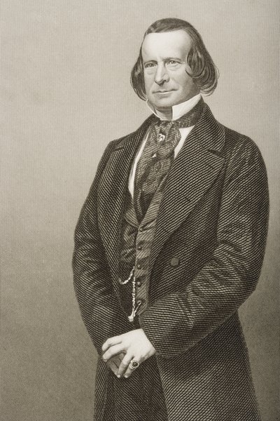 Samuel Phelps (1804-78) rytowany przez D.J. Pound z fotografii, z „The Drawing-Room of Eminent Personages, Volume 2”, wydanej w Londynie, 1860 autorstwa John Jabez Edwin Paisley Mayall
