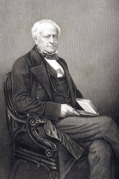Sir Fitzroy Kelly (1796-1880) grawerowany przez D.J. Pound z fotografii, z „The Drawing-Room of Eminent Personages, Volume 2”, wydanej w Londynie, 1860 autorstwa John Jabez Edwin Paisley Mayall