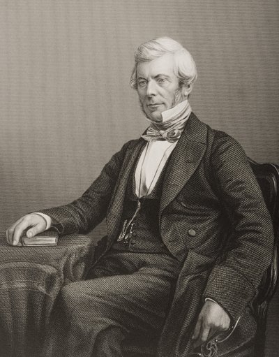 William Chambers (1800-83) grawerowany przez D.J. Pound z fotografii, z „The Drawing-Room of Eminent Personages, Volume 2”, wydanej w Londynie, 1860 autorstwa John Jabez Edwin Paisley Mayall