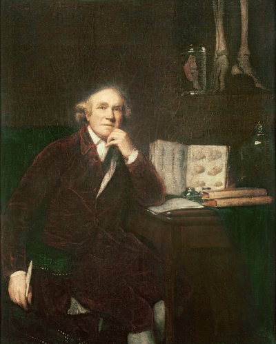 Portret Johna Huntera (1728-1793) według Sir Joshua Reynolds (1723-92) 1813 autorstwa John Jackson