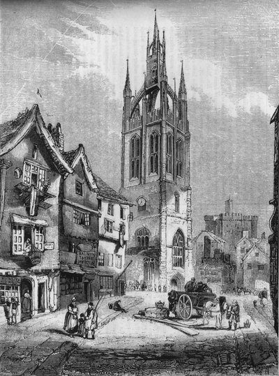 Kościół św. Mikołaja, Newcastle-upon-Tyne, 1845 autorstwa John Jackson