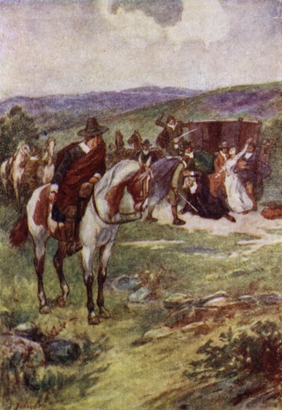 Morderstwo Jamesa Sharpa, arcybiskupa St Andrews przez bojowników Covenanters, Maga Muira, Szkocja autorstwa John Jellicoe