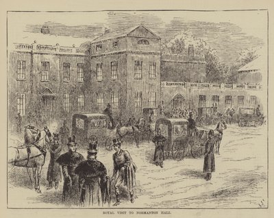 Królewska wizyta w Normanton Hall autorstwa John Jellicoe