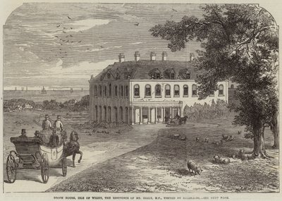 Brook House, Isle of Wight, rezydencja pana Seely, posła, odwiedzona przez Garibaldi autorstwa John Jessop Hardwick