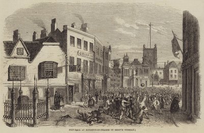 Foot-Ball w Kingston-on-Thames w Shrove Tuesday autorstwa John Jessop Hardwick