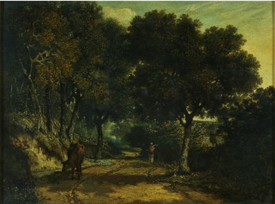 Zacieniona wiejska droga autorstwa John Joseph Cotman