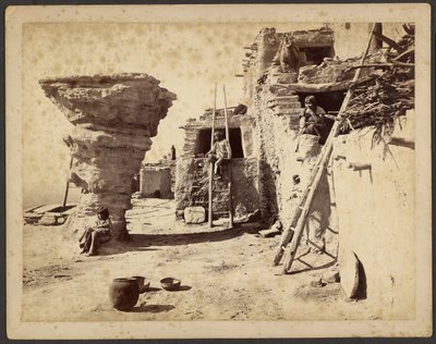 Skała Tańca w pueblo Walpi w Arizonie autorstwa John K. Hillers