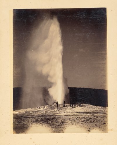 Old Faithful podczas erupcji autorstwa John K. Hillers