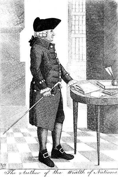 Adam Smith 1723-1790, szkocki filozof i ekonomista, 1790 autorstwa John Kay