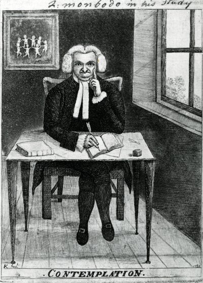 Kontemplacja - Lord Monboddo w swoim gabinecie, 1784 autorstwa John Kay