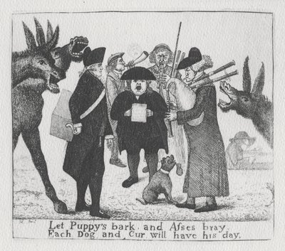 Niech szczekają szczenięta, a osły rykują, każdy pies i Cur będą mieli swój dzień, 1784 autorstwa John Kay