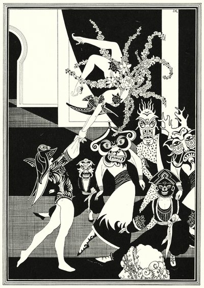 Ilustracja do Historii Aladyna i cudownej lampy (lito) autorstwa John Kettelwell