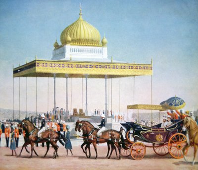 Król Jerzy V w Delhi Durbar autorstwa John L. (after) Pemberton