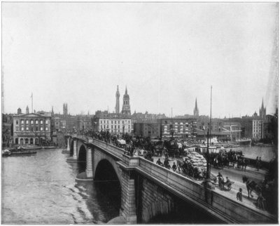 London Bridge, Londyn, koniec XIX wieku autorstwa John L. Stoddard