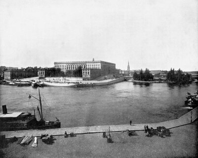 Pałac Królewski, Sztokholm, Szwecja, 1893. autorstwa John L. Stoddard