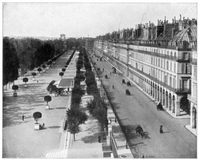 Rue de Rivoli, Paryż, koniec XIX wieku autorstwa John L. Stoddard