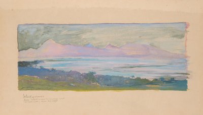Wyspa Moorea Patrząc przez cieśninę z Tahiti, styczeń 1891, 1891. autorstwa John La Farge