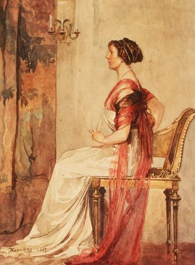 Siedząca kobieta autorstwa John La Farge or Lafarge