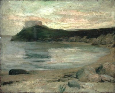 Study of Evening Light, Fort Dumpling, Newport Harbor (olej na płótnie) autorstwa John La Farge or Lafarge