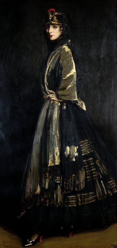 Leszczyna w czerni i złocie, 1916 autorstwa John Lavery