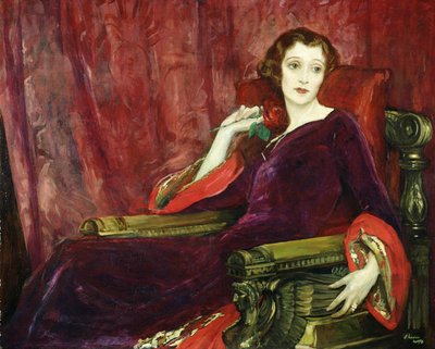 Czerwona Róża, 1923 autorstwa John Lavery