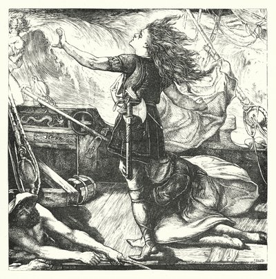 Śmierć króla Warwolfa (rycina) autorstwa John Lawson