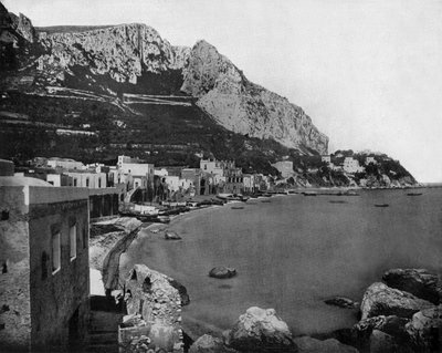 Capri, Włochy, ok. 1890 (zdjęcie czarno-białe) autorstwa John Lawson Stoddard