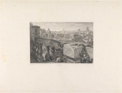 Rzym, z Ogrodów Farnese autorstwa John Le Keux