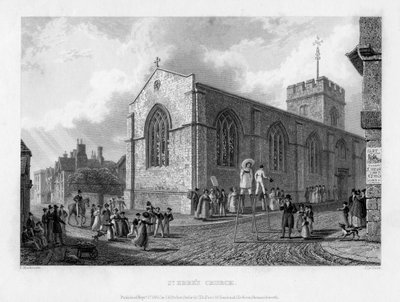 Kościół św. Ebbesa, Oksford, 1835. autorstwa John Le Keux