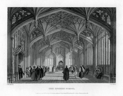 The Divinity School, Oksford, 1837. autorstwa John Le Keux