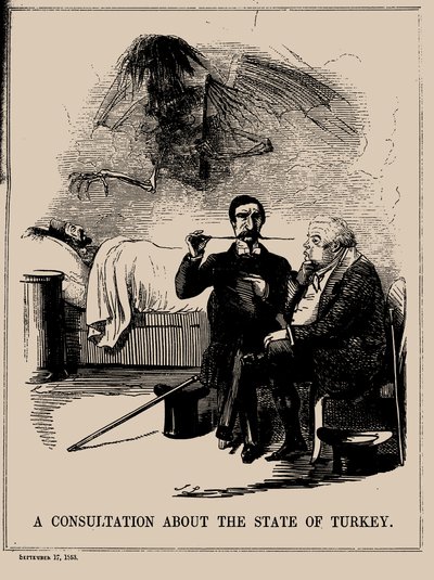Konsultacje o stanie Turcji. Punch, 17 września 1853, 1853. autorstwa John Leech